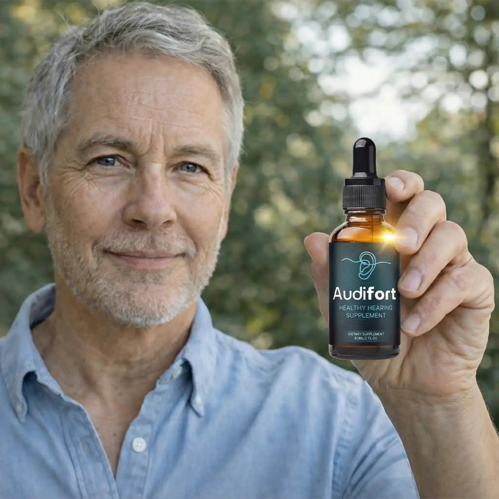 Audifort Image – Man Holding the Audifort Product